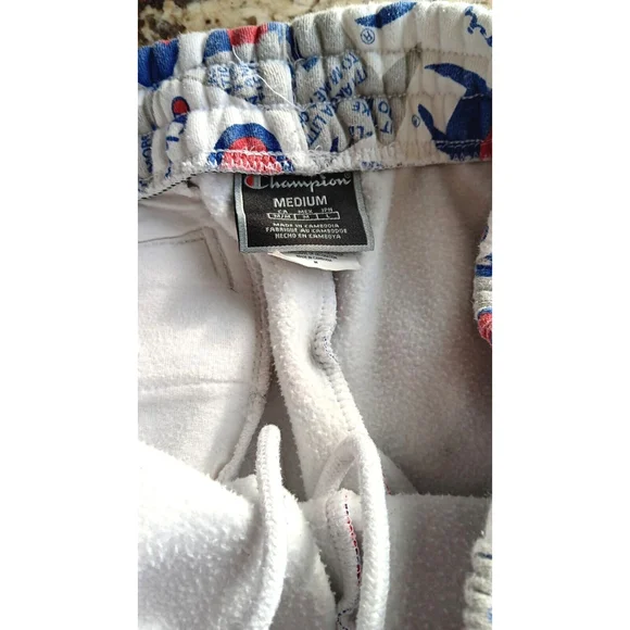Champion Super Fleece 3.0 Thick Sweat Pants Allover Tag Scatter Script - Size M - Picture 9 of 13